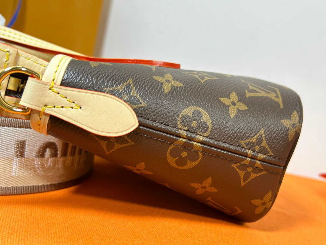 New Lv neverfull bb new style zipper with coin purse pendant casual adjustable wide shoulder strap